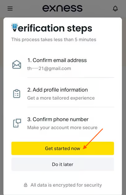 Document review pending screen — typical wait 3-7 minutes